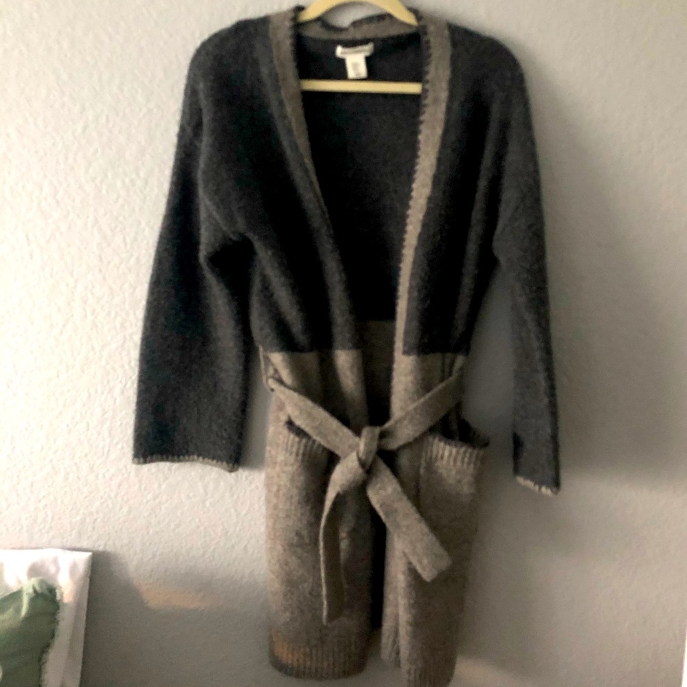 Long gray sweater